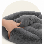 DogBedHouse Fluffy Plush Washable Bolster Bed