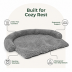 DogBedHouse Fluffy Plush Waterproof & Non-Slip Bolster Bed