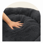 DogBedHouse Fluffy Plush Waterproof & Non-Slip Bolster Bed