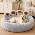 DogBedHouse Fluffy Winter Warm & Washable Donut Dog Bed (Removable Cover)