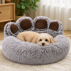 DogBedHouse Fluffy Winter Warm & Washable Donut Dog Bed (Removable Cover)