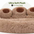 DogBedHouse Fluffy Winter Warm & Washable Donut Dog Bed (Removable Cover)