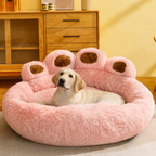 DogBedHouse Fluffy Winter Warm & Washable Donut Dog Bed (Removable Cover)