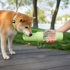 DogBedHouse Foldable 2-In-1 Travel Water Bottle (Integrated Bowl)