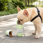 DogBedHouse Foldable 2-in-1 Travel Water Bottle & Feeder