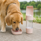 DogBedHouse Foldable 2-in-1 Travel Water Bottle & Feeder