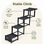 DogBedHouse Foldable 4-Step Anti-Slip Oxford Dog Ramp