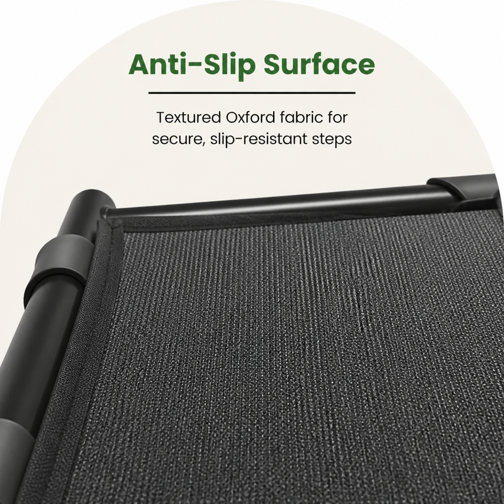 DogBedHouse Foldable 4-Step Anti-Slip Oxford Dog Ramp
