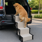 DogBedHouse Foldable 4-Step Anti-Slip Oxford Dog Ramp