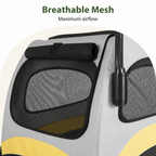 DogBedHouse Foldable 4-Wheel Breathable Mesh Travel Stroller
