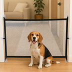DogBedHouse Foldable Breathable Mesh Dog Gate (Includes 6 Hooks)