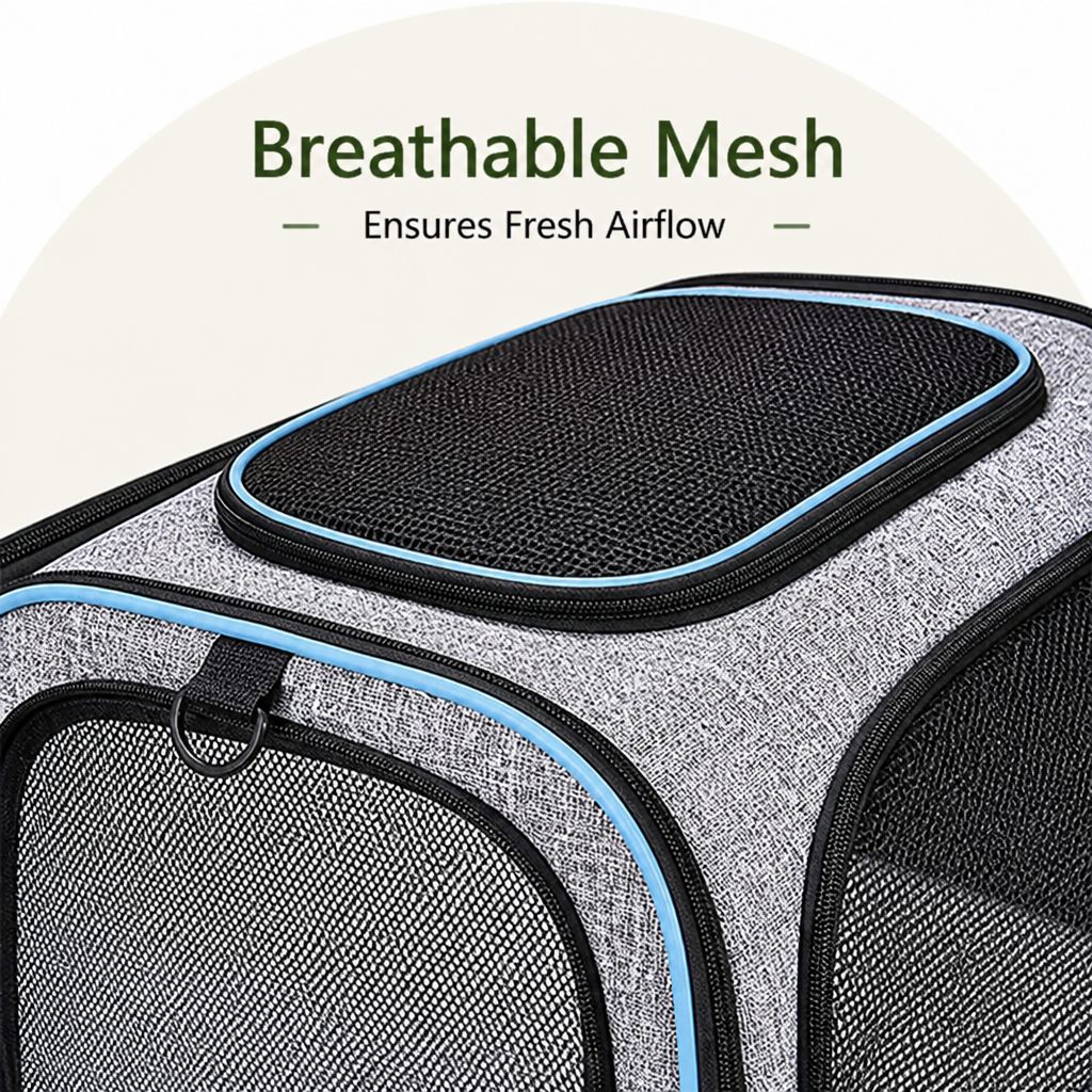 DogBedHouse Foldable & Breathable Mesh Pet Carrier