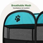 DogBedHouse Foldable Breathable Mesh Pet Play Pen (Detachable Zip Top & Bottom)
