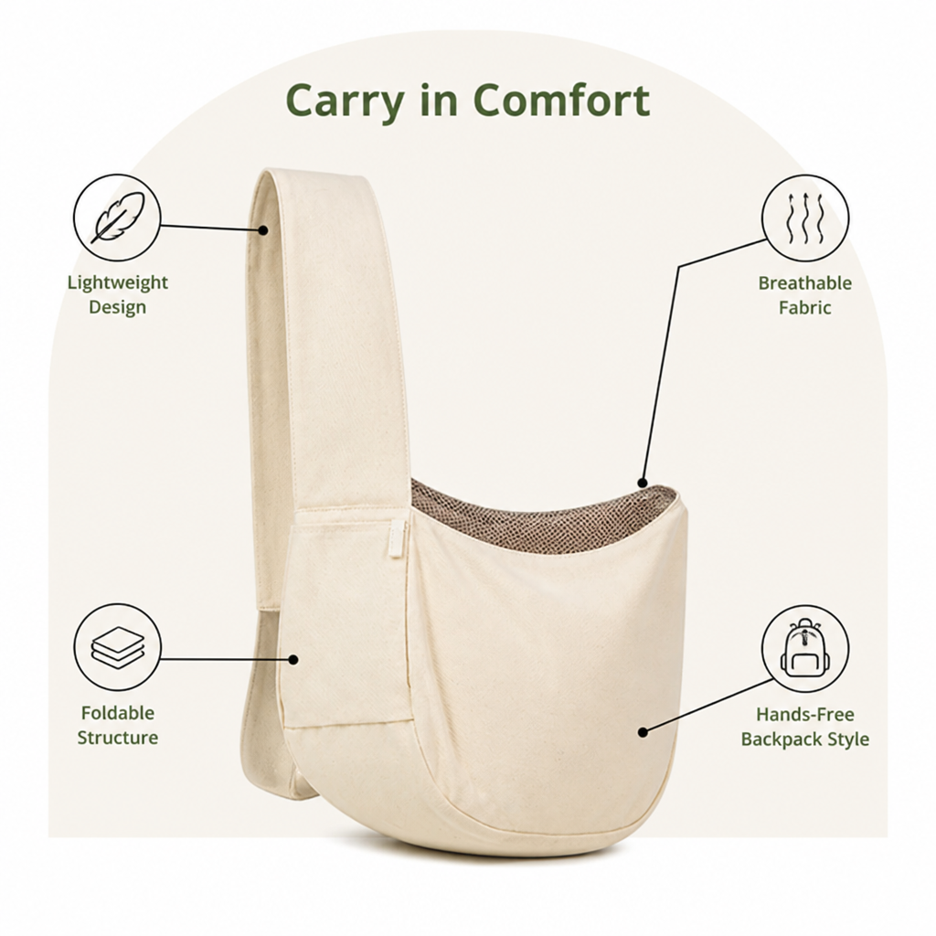 DogBedHouse Foldable Breathable & Padded Pet Carrier Backpack
