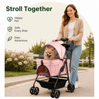 DogBedHouse Foldable & Detachable Pet Stroller (One-Touch Fold)