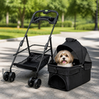 DogBedHouse Foldable & Detachable Pet Stroller (One-Touch Fold)
