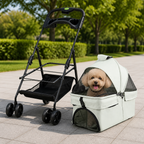 DogBedHouse Foldable & Detachable Pet Stroller (One-Touch Fold)