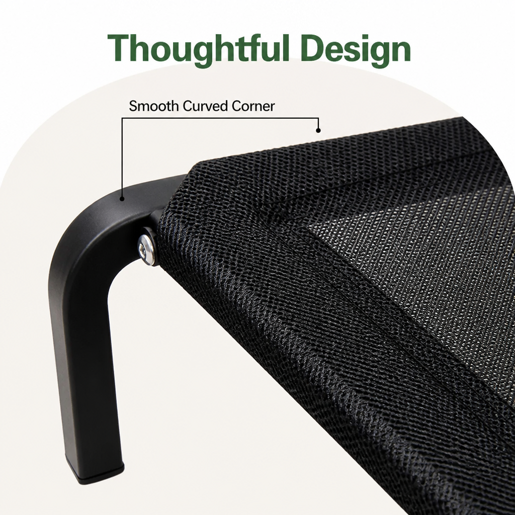 DogBedHouse Foldable Elevated Breathable Mesh Dog Bed (Detachable Canopy)