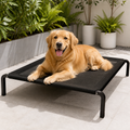 DogBedHouse Foldable Elevated Breathable Mesh Dog Bed (Detachable Canopy)