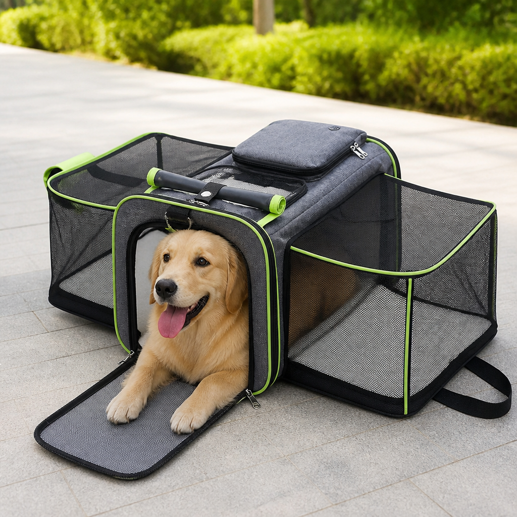 DogBedHouse Foldable & Expandable Breathable Mesh Pet Carrier