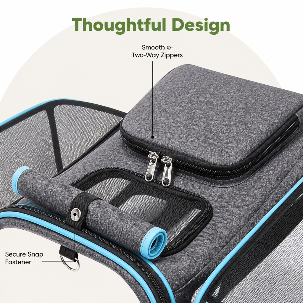 DogBedHouse Foldable & Expandable Breathable Mesh Pet Carrier