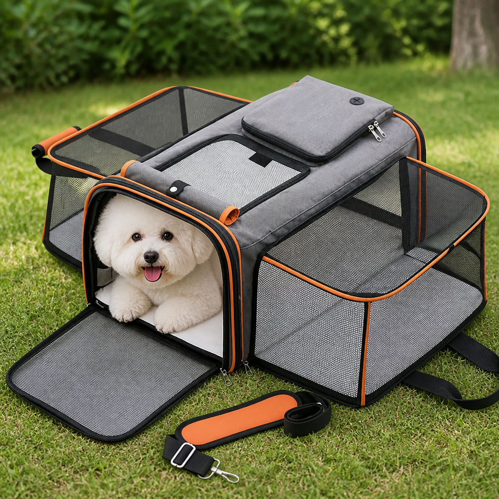 DogBedHouse Foldable & Expandable Breathable Mesh Pet Carrier