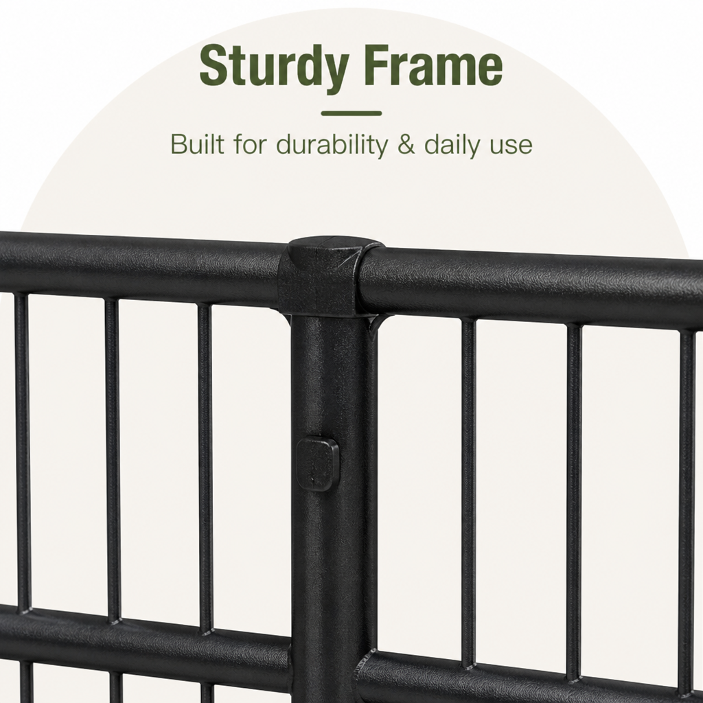 DogBedHouse Foldable Heavy-Duty Wood & Steel Pet Playpen