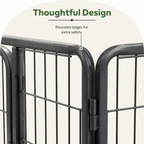 DogBedHouse Foldable Heavy-Duty Wood & Steel Pet Playpen