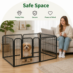 DogBedHouse Foldable Heavy-Duty Wood & Steel Pet Playpen