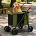 DogBedHouse Foldable Large-Capacity All-Terrain Wheels Dog Stroller