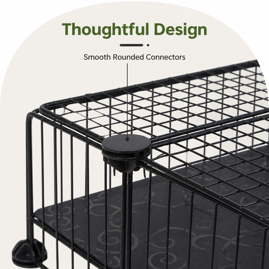 DogBedHouse Foldable & Modular Pet Playpen (With Door & Ladder)