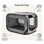 DogBedHouse Foldable Oxford & Mesh Travel Crate (Carry Bag Included)