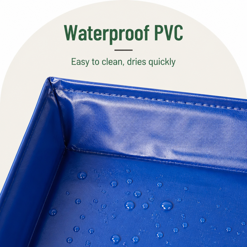 DogBedHouse Foldable Pet Paddling Pool (Anti-Slip PVC Base)