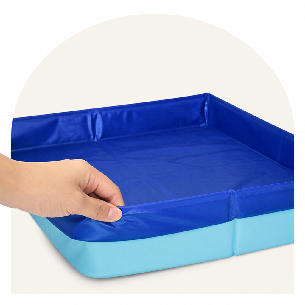 DogBedHouse Foldable Pet Paddling Pool (Anti-Slip PVC Base)