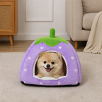 DogBedHouse Foldable Plush Pet House Bed