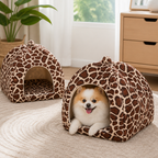 DogBedHouse Foldable Plush Pet House Bed