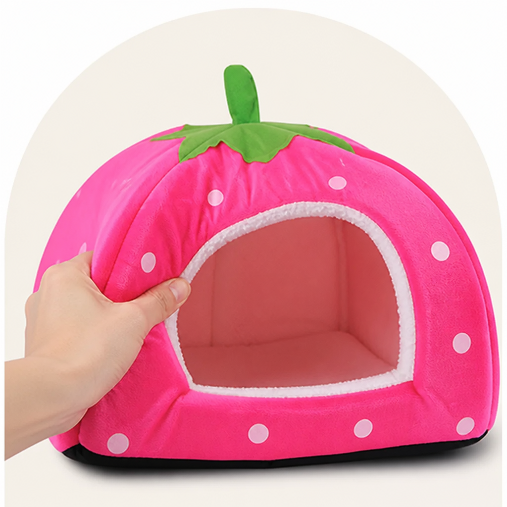DogBedHouse Foldable Plush Pet House Bed