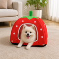 DogBedHouse Foldable Plush Pet House Bed
