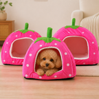 DogBedHouse Foldable Plush Pet House Bed