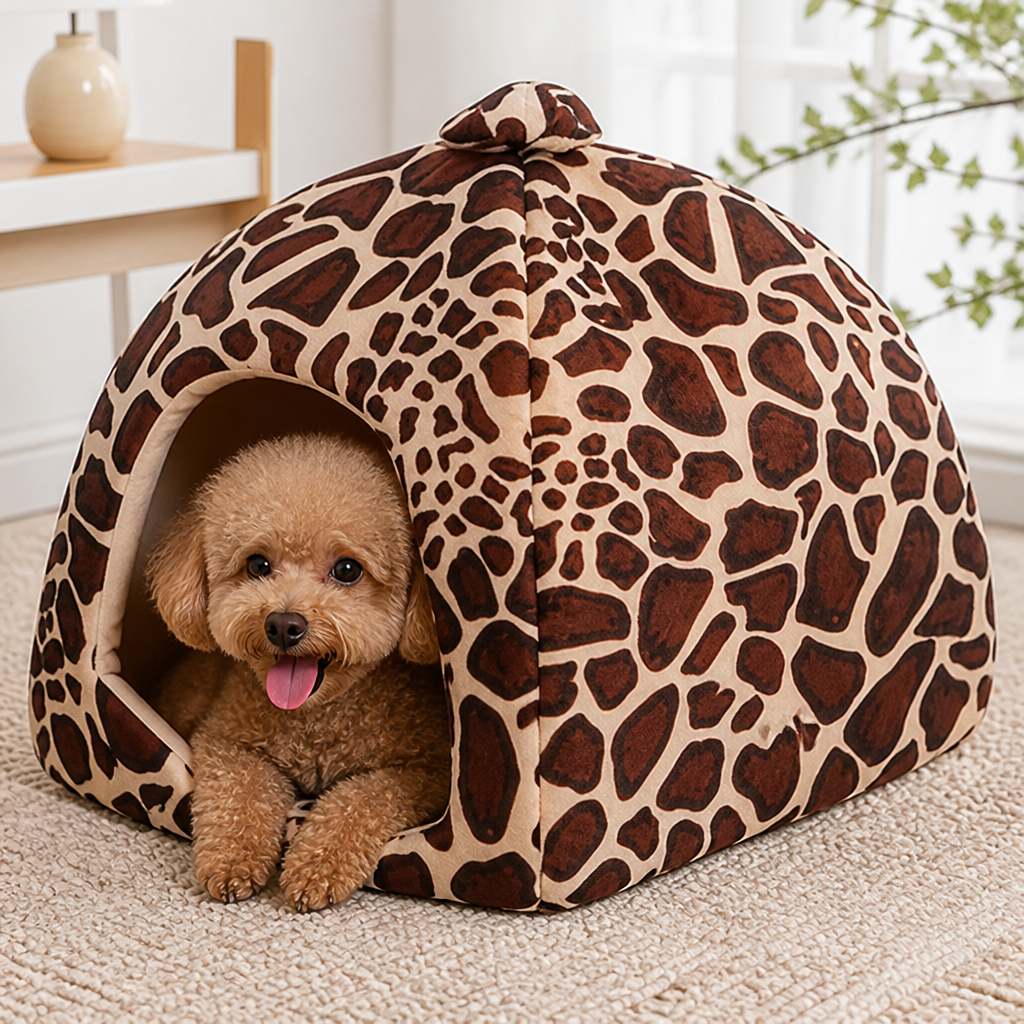 DogBedHouse Foldable Plush Pet Tent (Strawberry Shape)