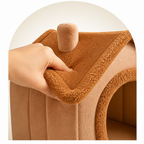 DogBedHouse Foldable Plush Velvet & Washable Pet House (Removable Cushion)