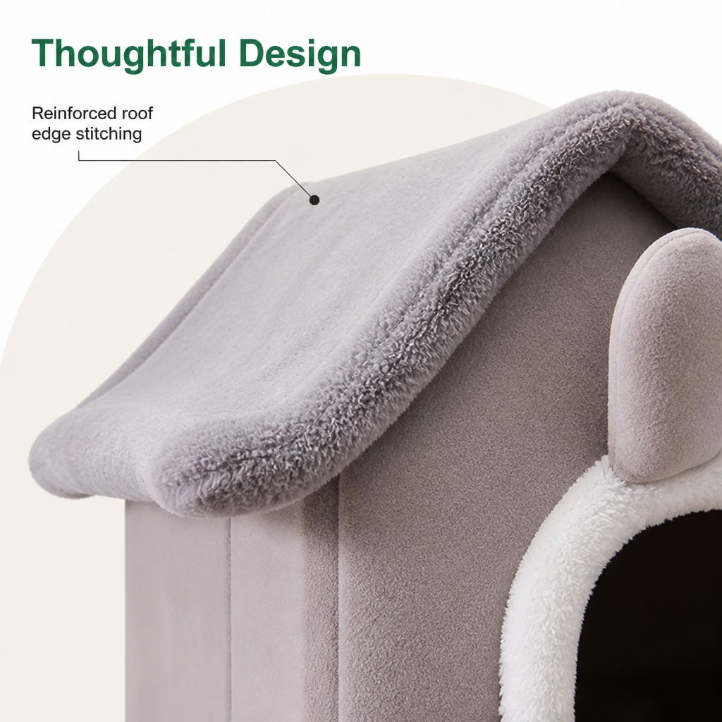 DogBedHouse Foldable Plush & Warm Pet House