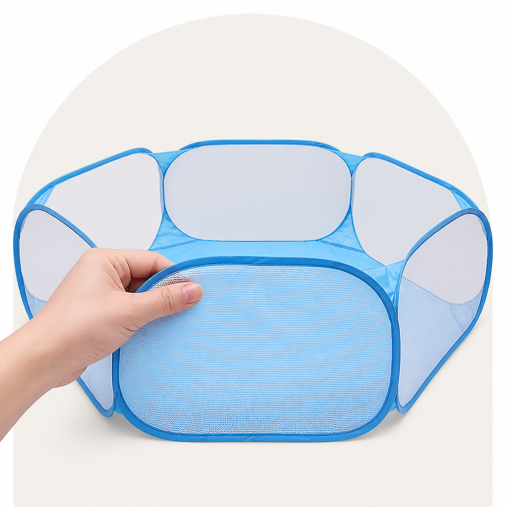 DogBedHouse Foldable Pop-Up & Breathable Mesh Pet Playpen