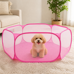 DogBedHouse Foldable Pop-Up & Breathable Mesh Pet Playpen