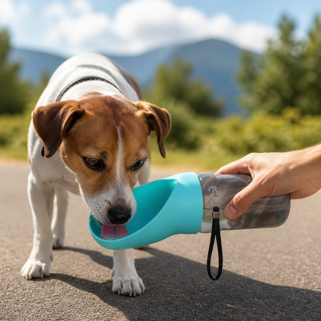DogBedHouse Foldable & Portable 800ml Dog Water Bottle
