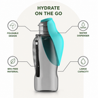 DogBedHouse Foldable & Portable 800ml Dog Water Bottle