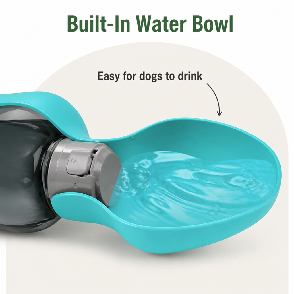 DogBedHouse Foldable & Portable 800ml Dog Water Bottle