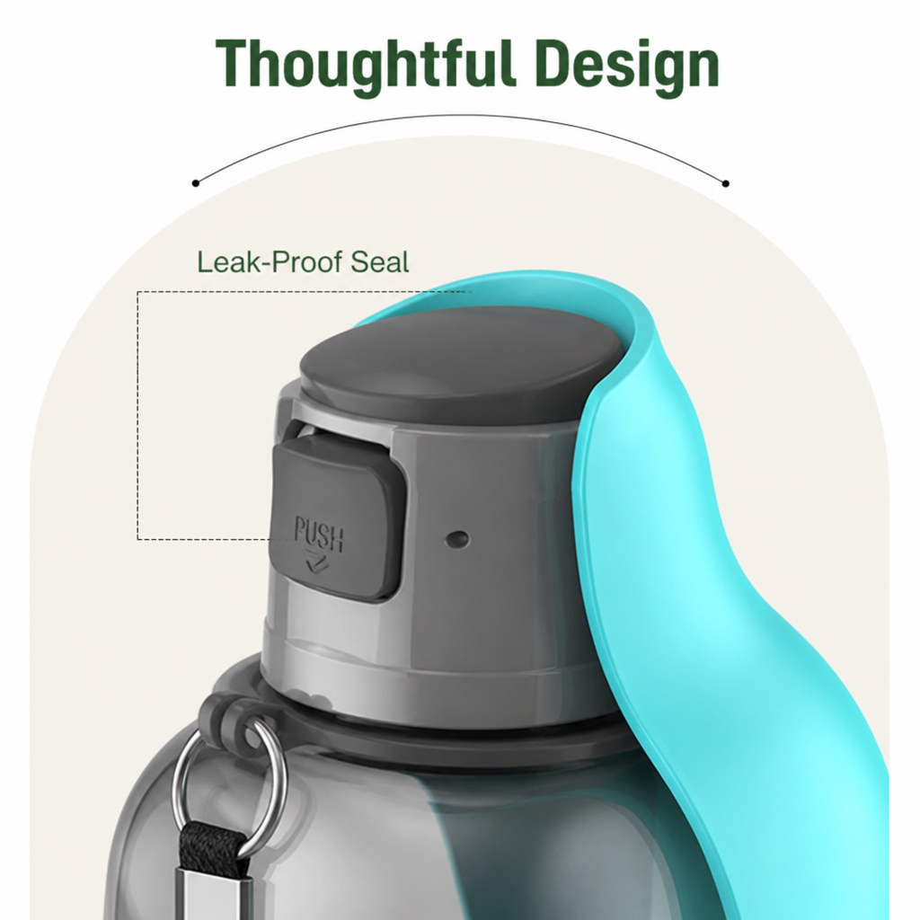 DogBedHouse Foldable & Portable 800ml Dog Water Bottle