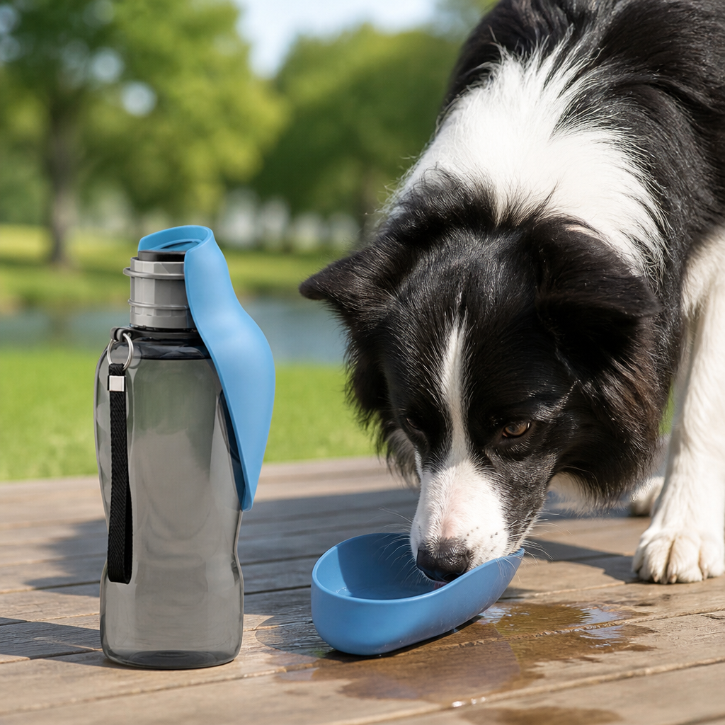 DogBedHouse Foldable & Portable 800ml Dog Water Bottle