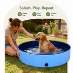 DogBedHouse Foldable Portable Dog Pool (Drain Valve)